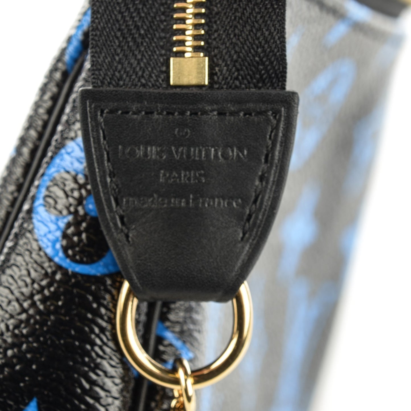 Colored Monogram Mini Pochette Accessories Blue Black