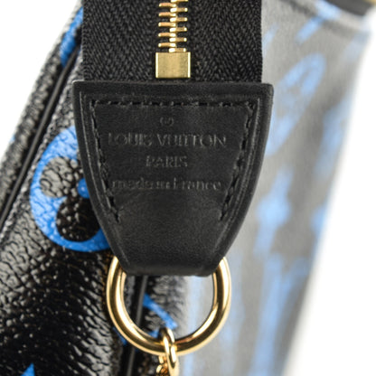 Louis Vuitton Colored Monogram Mini Pochette Accessories Blue Black 8 of 8