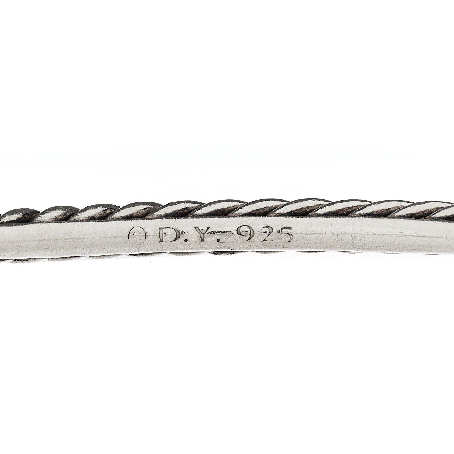 David Yurman Sterling Silver 3.5mm Cable Classics Bangle Bracelet 3 of 3