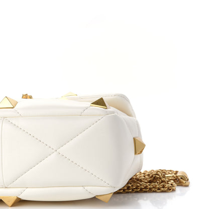 Valentino Garavani Nappa Large Roman Stud Shoulder Bag Ivory 8 of 8