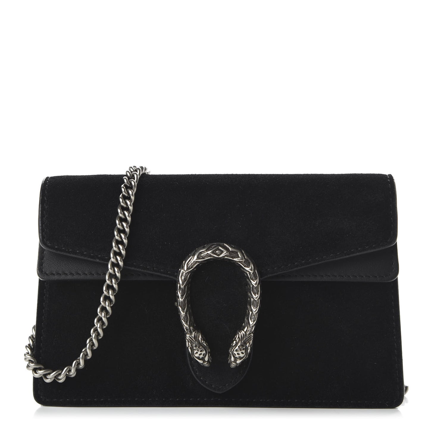 Suede Super Mini Dionysus Shoulder Bag Black