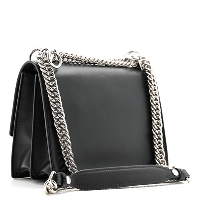 Fendi Vitello Liberty Lucido Metal Monster Eyes Studded Small Kan I Shoulder Bag Black 2 of 12