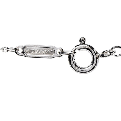 Tiffany Sterling Silver Blue Sapphire Enchant Heart Key Pendant Necklace 6 of 7