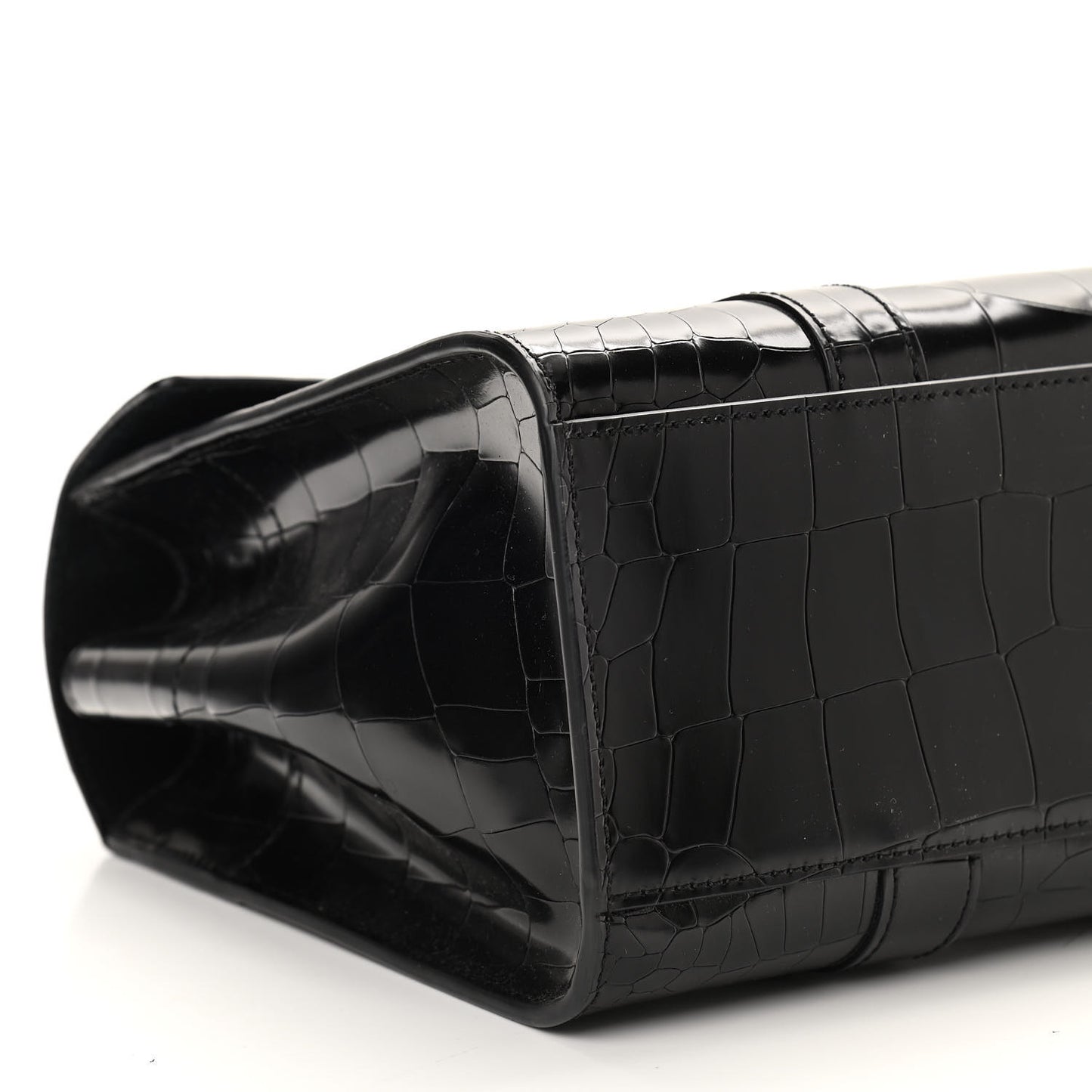 Crocodile Embossed Calfskin Bayswater Black