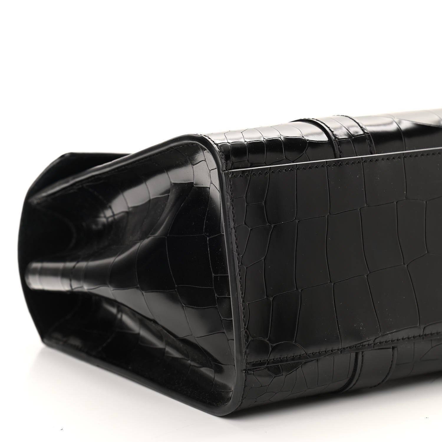 Mulberry Crocodile Embossed Calfskin Bayswater Black 8 of 9
