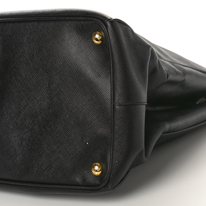 Prada Saffiano Lux Extra Large Galleria Double Zip Tote Black 8 of 10