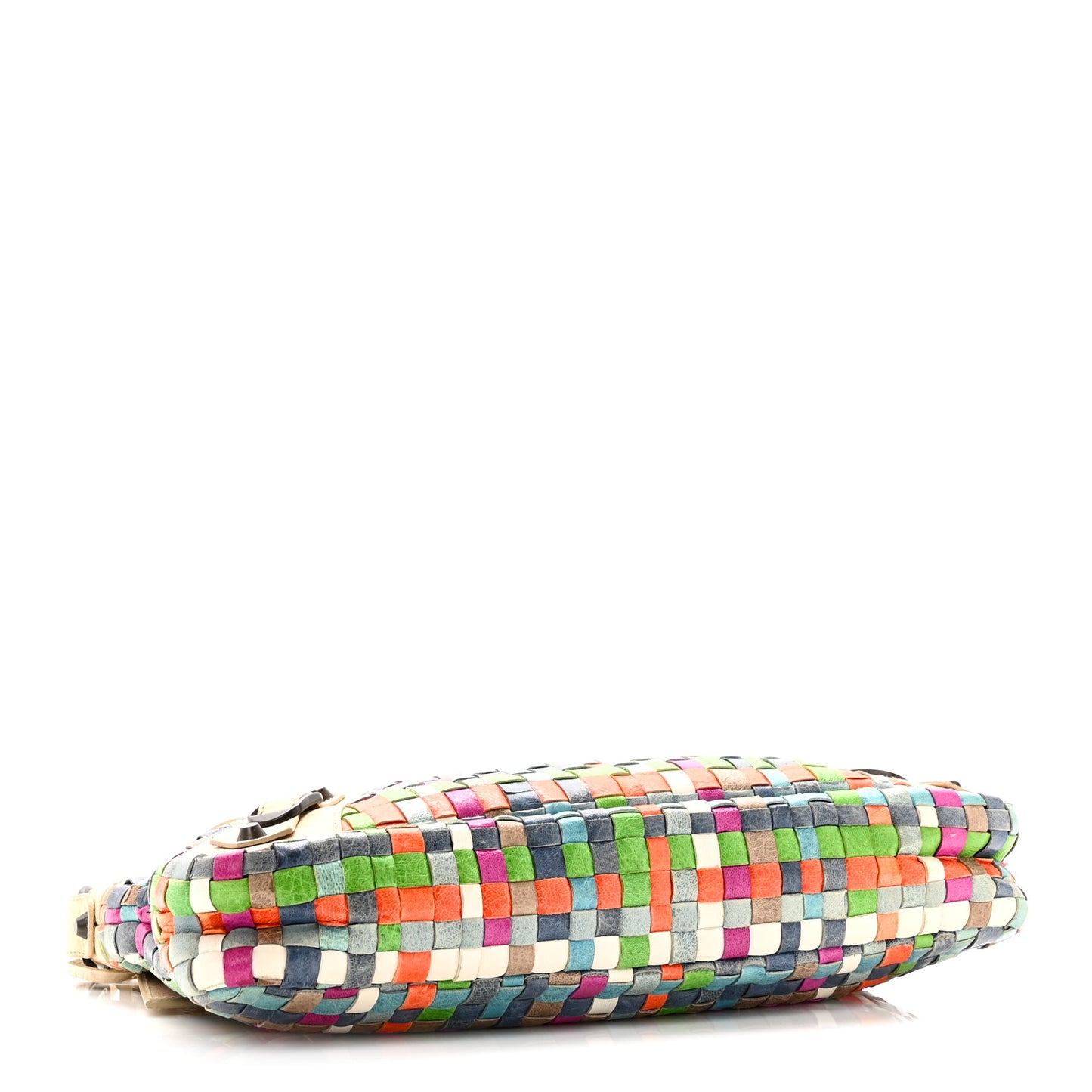 Agneau Lattice Woven Classic Hardware First Multicolor Praline