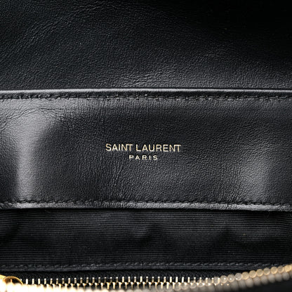 Saint Laurent Calfskin Y Quilted Monogram Medium Loulou Chain Satchel Black 6 of 11