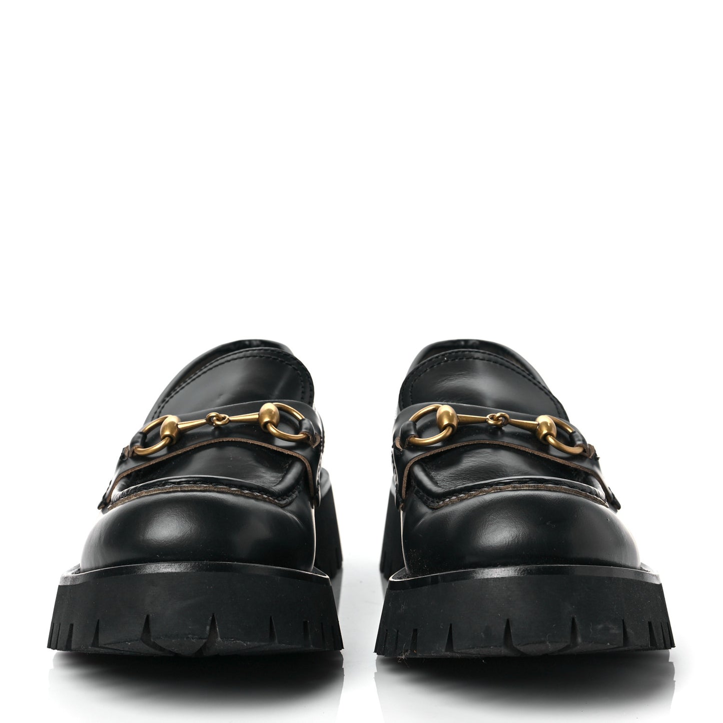 Cordovan Lux Womens Harald Horsebit 25mm Platform Loafers 40 Black