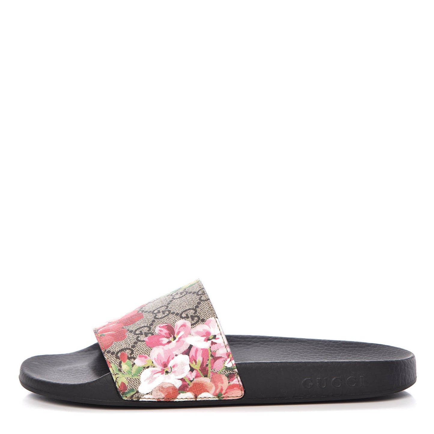 GG Supreme Monogram Blooms Slide Sandals 39 Beige Multicolor