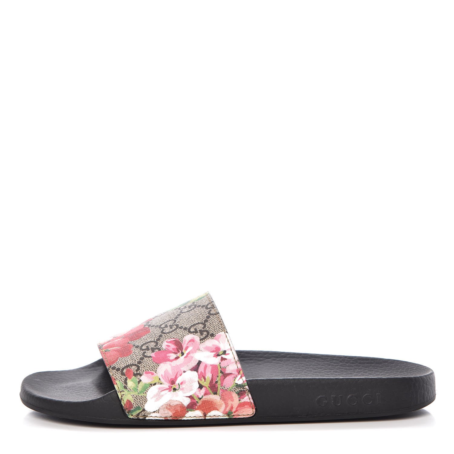 Gucci GG Supreme Monogram Blooms Slide Sandals 39 Beige Multicolor 1 of 8