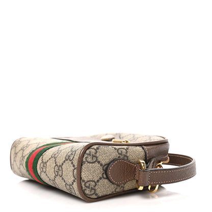 Gucci GG Supreme Monogram Web Mini Ophidia Shoulder Bag Brown 10 of 10