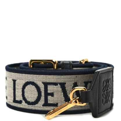 Loewe Calfskin Jacquard Anagram Strap Navy Black 1 of 4