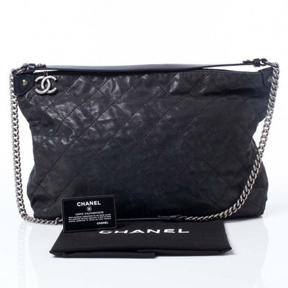 Chanel Iridescent Calfskin Coco Daily Hobo Black 10 of 10