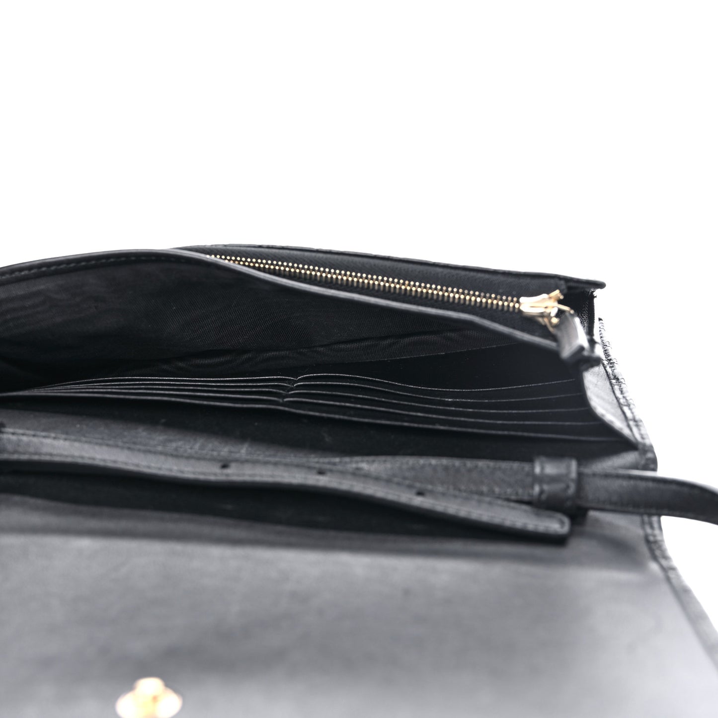 Microguccissima Crossbody Wallet Black