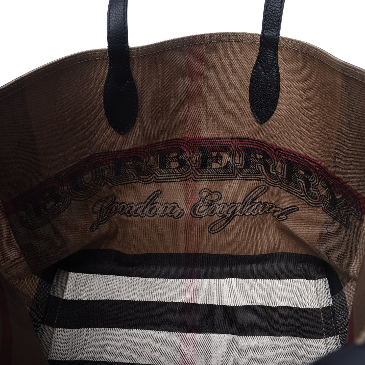 Coated Canvas Mega Check Medium Doodle Tote Black