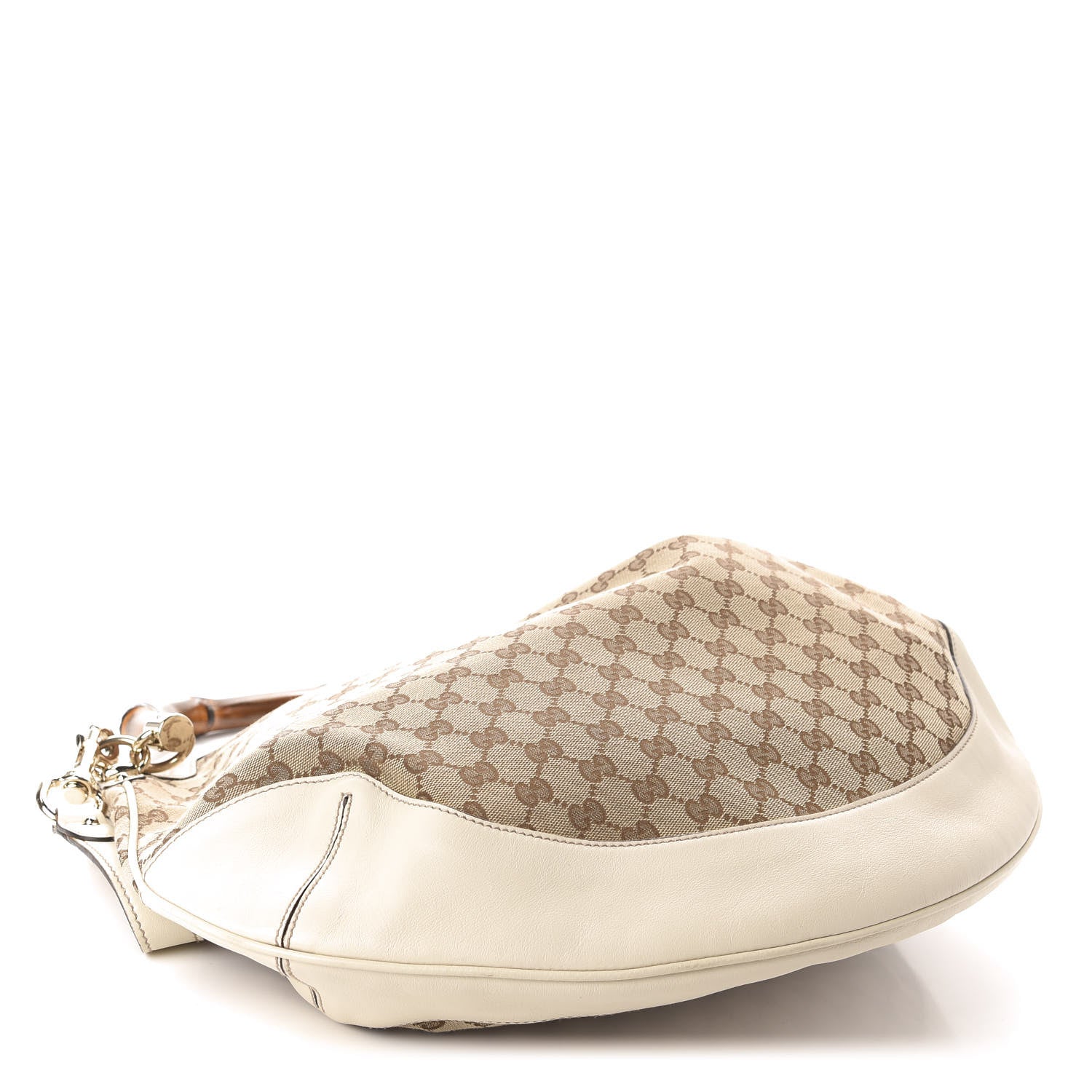 Gucci Monogram Peggy Bamboo Top Handle Bag Off White 4 of 10