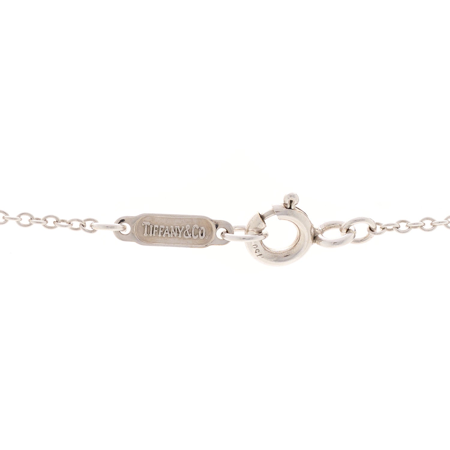 Tiffany 18K White Gold Diamond Signature X Pendant Necklace 4 of 5
