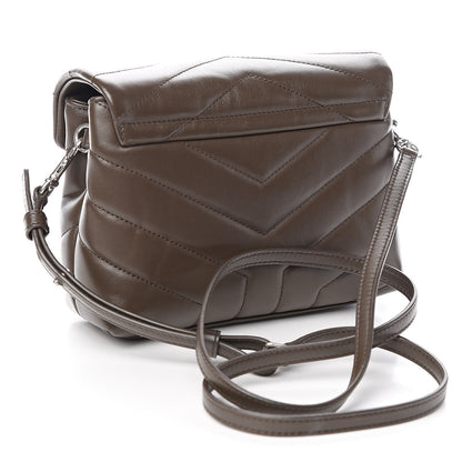 Saint Laurent Calfskin Y Quilted Monogram Toy Loulou Crossbody Bag Faggio 3 of 10