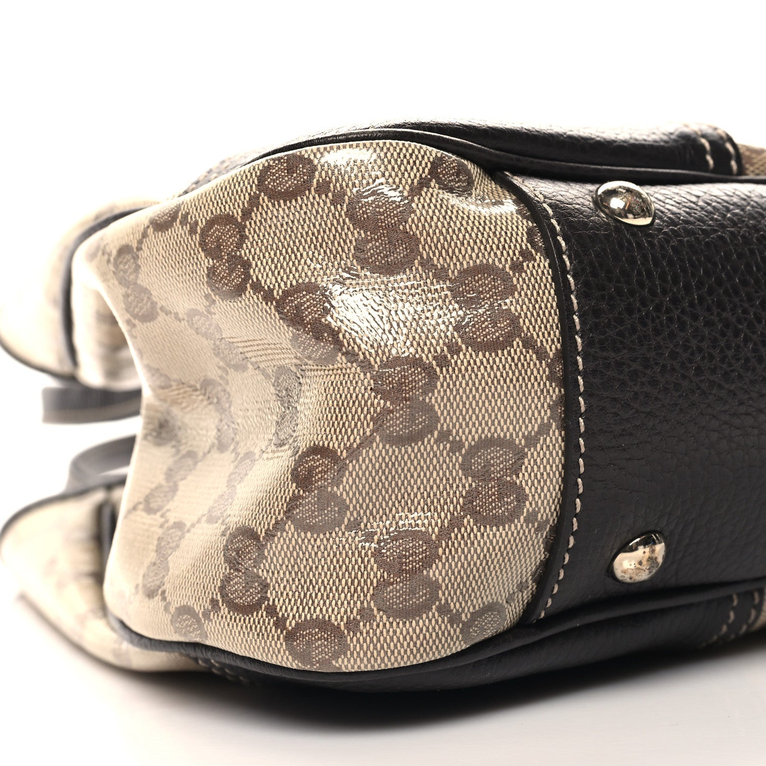 Gucci Crystal Monogram Medium Princy Tote Dark Brown 9 of 11