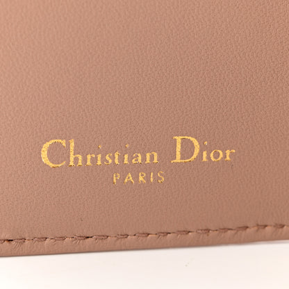 Christian Dior Grained Calfskin Supple Cannage Caro Scarlet Zipped Wallet Rose Des Vents 6 of 7