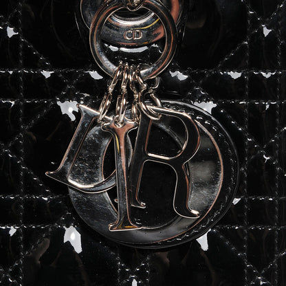 Christian Dior Patent Cannage Medium Lady Dior Black 8 of 8