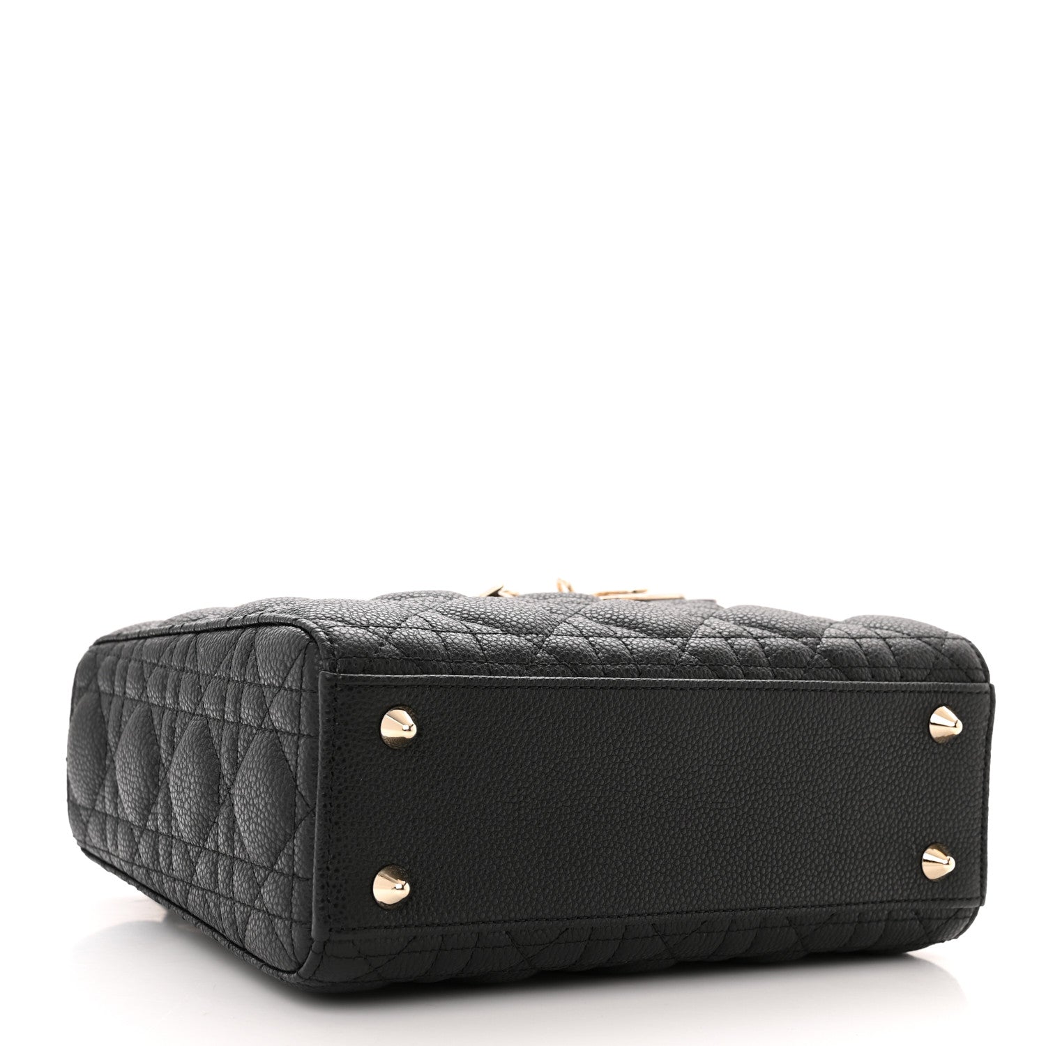 Christian Dior Grained Calfskin Cannage Small Lady Dior Black 4 of 12