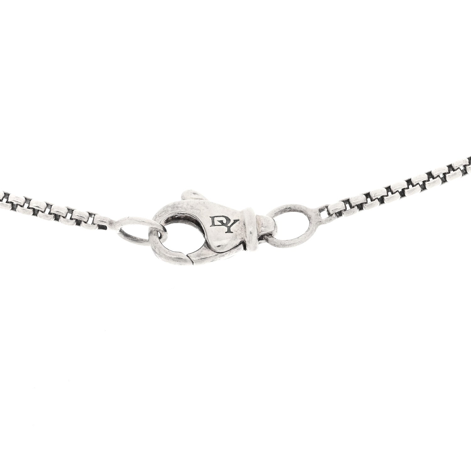 David Yurman Sterling Silver Diamond Pave 7mm Petite Albion Pendant Necklace 5 of 5
