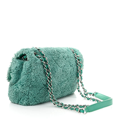 Chanel Lambskin Calfskin Mixed Fibers Quilted Medium Flap Green 3 of 10