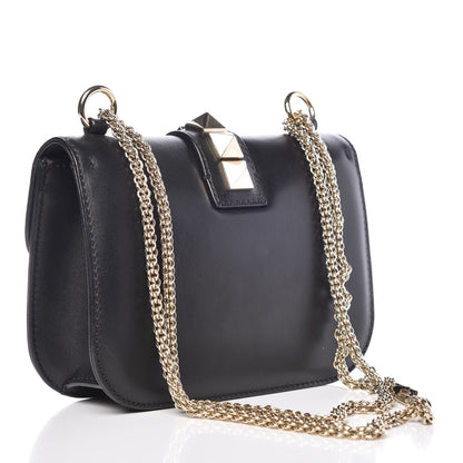 Valentino Garavani Vitello Small Glam Lock Rockstud Flap Black 3 of 8