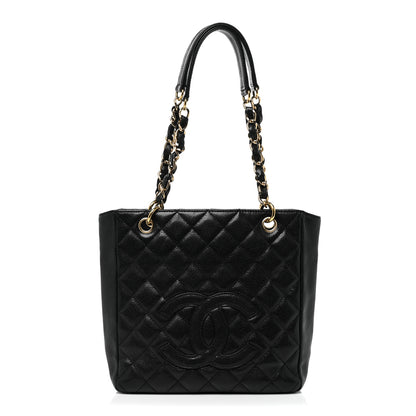 Chanel Caviar Quilted Petit Shopping Tote PST Black 1 of 12