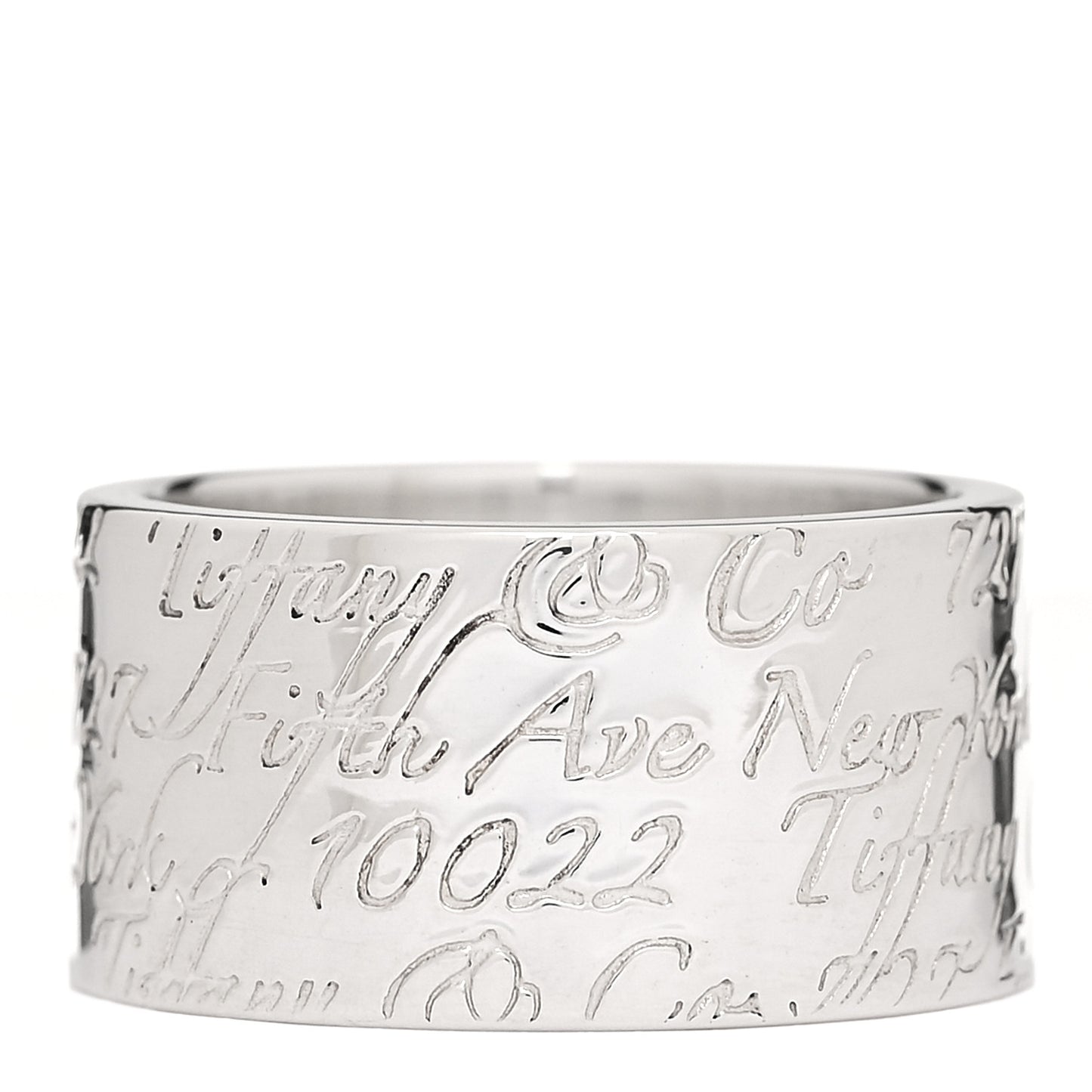 Sterling Silver 10mm Notes Wide Ring 50 5.5