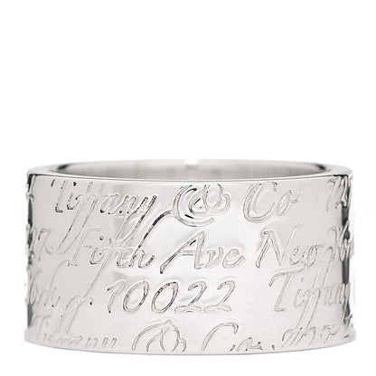 Tiffany Sterling Silver 10mm Notes Wide Ring 50 5.5 1 of 5