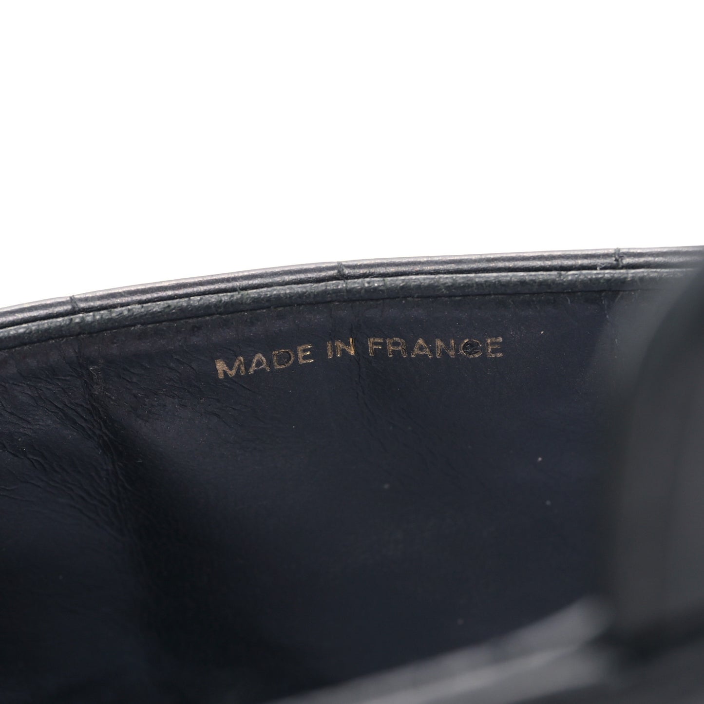 Lambskin East West Chocolate Bar Flap Black