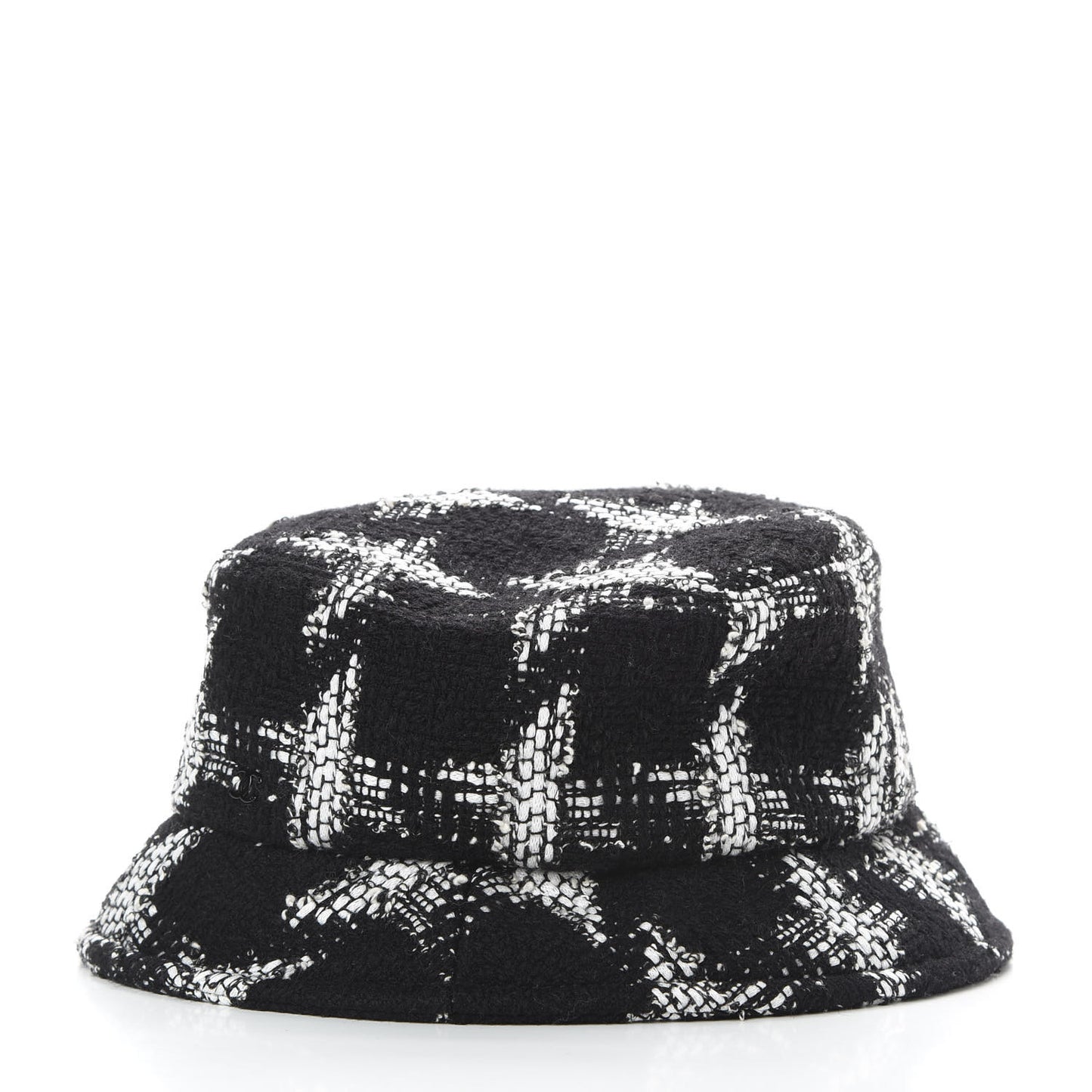Tweed Bucket Hat M Black White