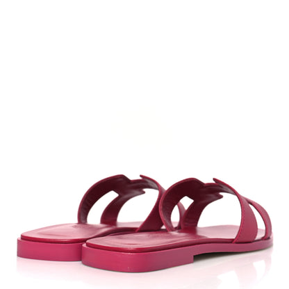 Hermes Epsom Oran Sandals 37 Rouge Azalee 4 of 11