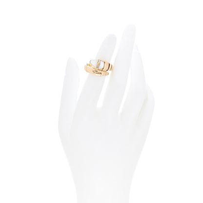 Bulgari 18K Yellow Gold Mother of Pearl Serpenti Ring M 4 of 4