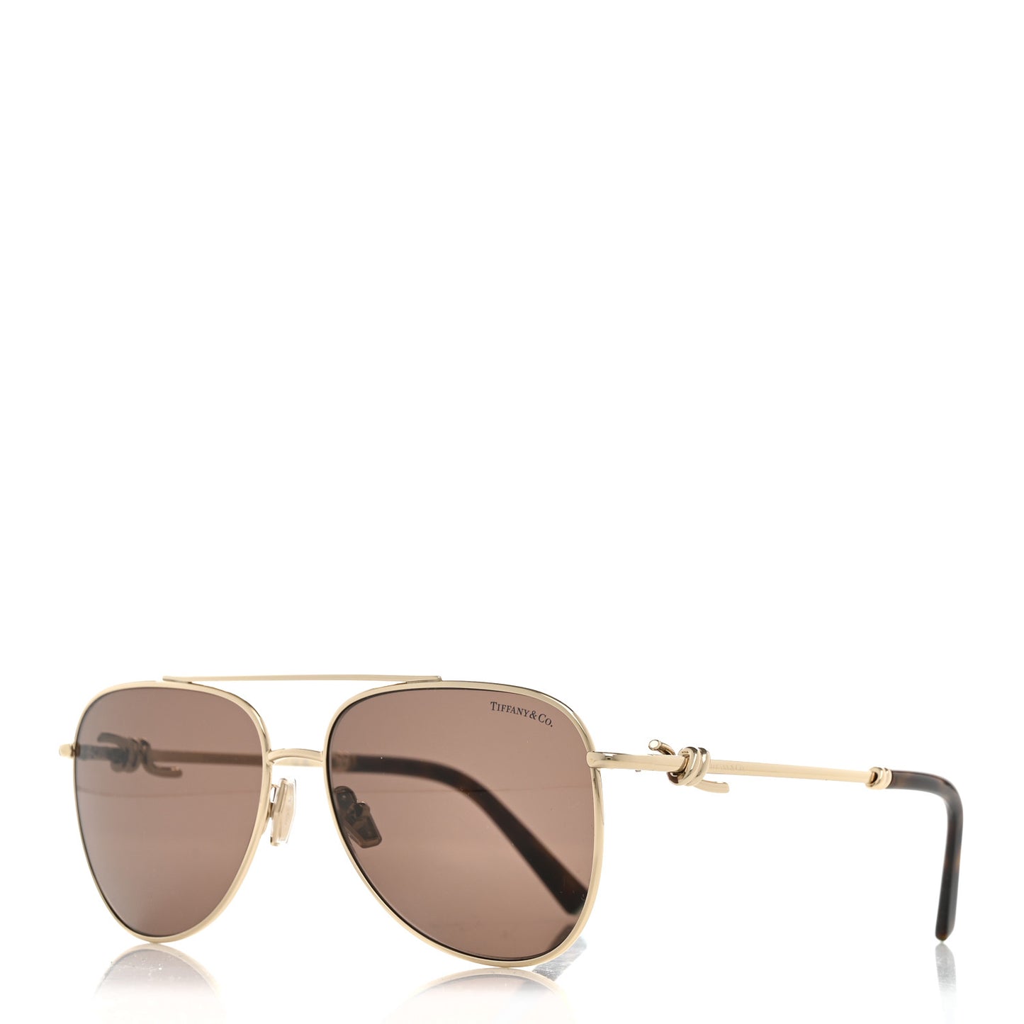 Metal Knot Aviator Sunglasses TF3116 Pale Gold