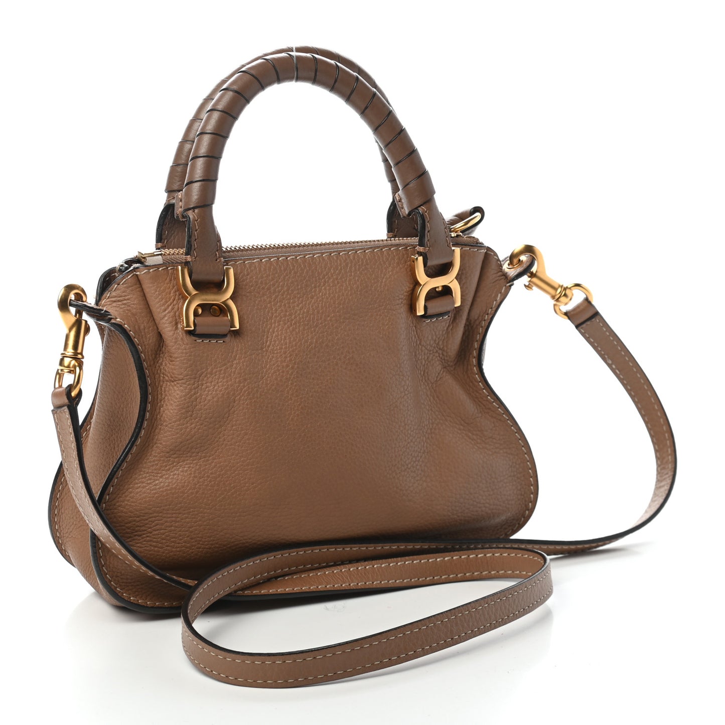 Calfskin Baby Marcie Satchel Nut