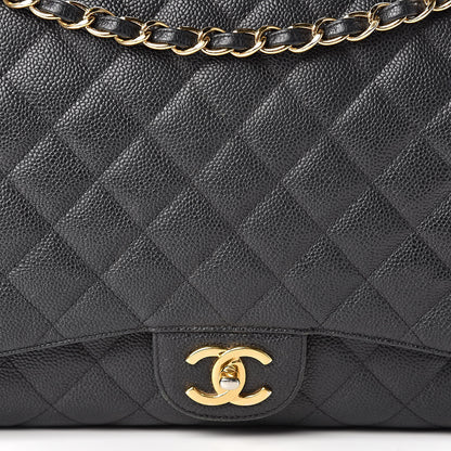 Chanel Caviar Quilted Maxi Double Flap Black 8 of 23