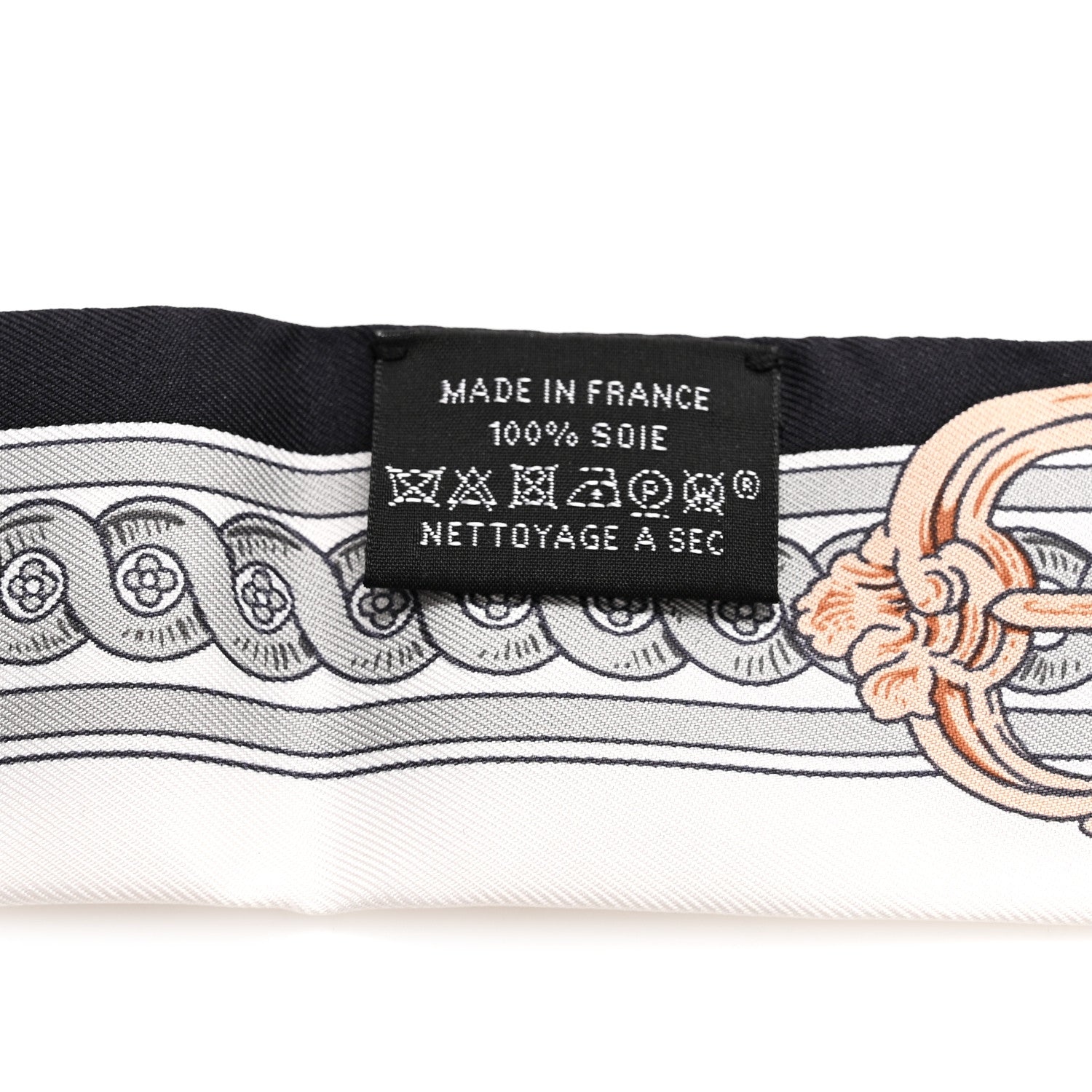 Hermes Silk Bride De Cour Twilly Black White Or Rose 4 of 4