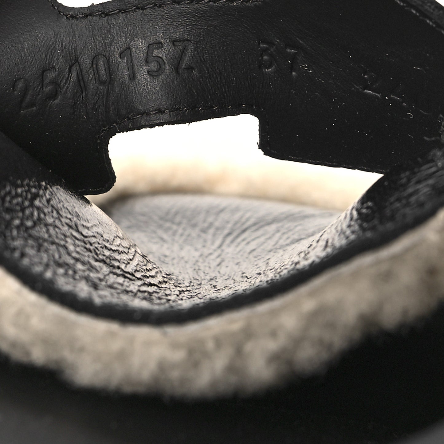 Glazed Nappa Shearling Shearling Go Mules 37 Black Ecru