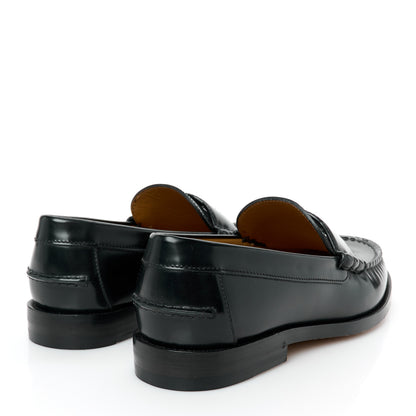 Gucci Calfskin Mens Interlocking G Millennial Ribot Loafers 7 Black 5 of 9