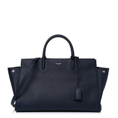 Saint Laurent Calfskin Medium Rive Gauche Cabas Navy Blue 1 of 17