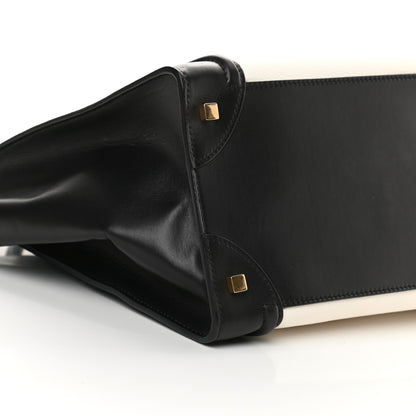 Celine Bullhide Calfskin Mini Bi-Color Luggage Black White 8 of 12