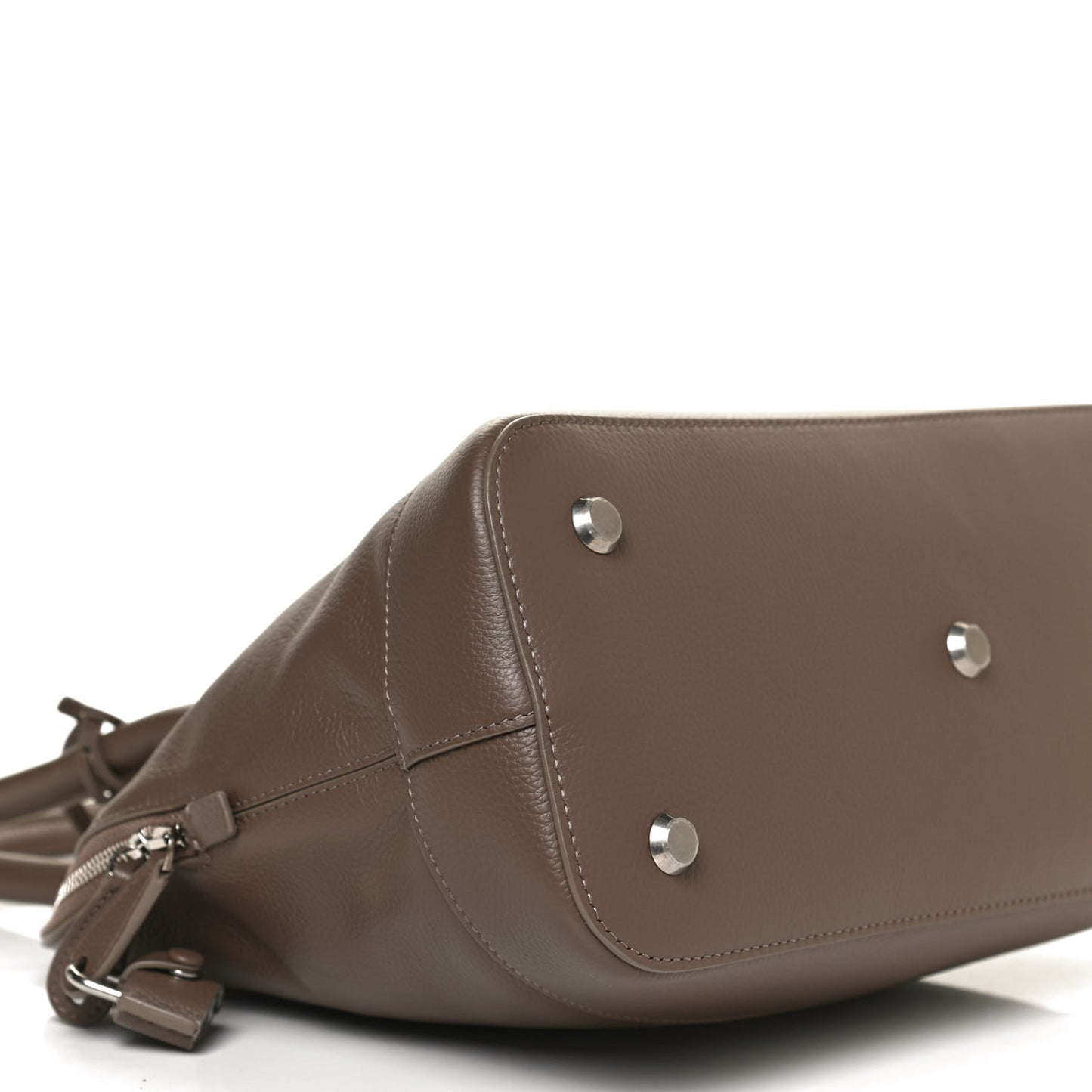Calfskin Ville Top Handle Bag Mink Grey