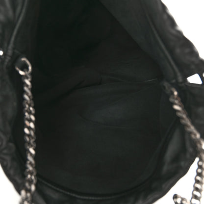 Saint Laurent Lambskin Teddy Drawstring Bag Black 6 of 11