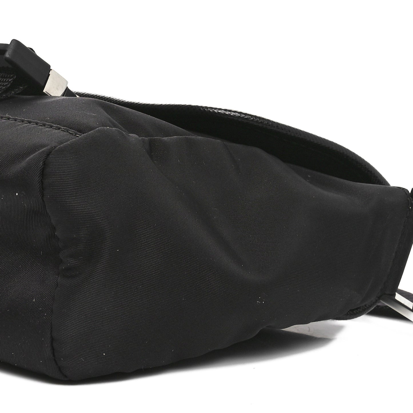 Re-Nylon Saffiano Triangle Shoulder Bag Black