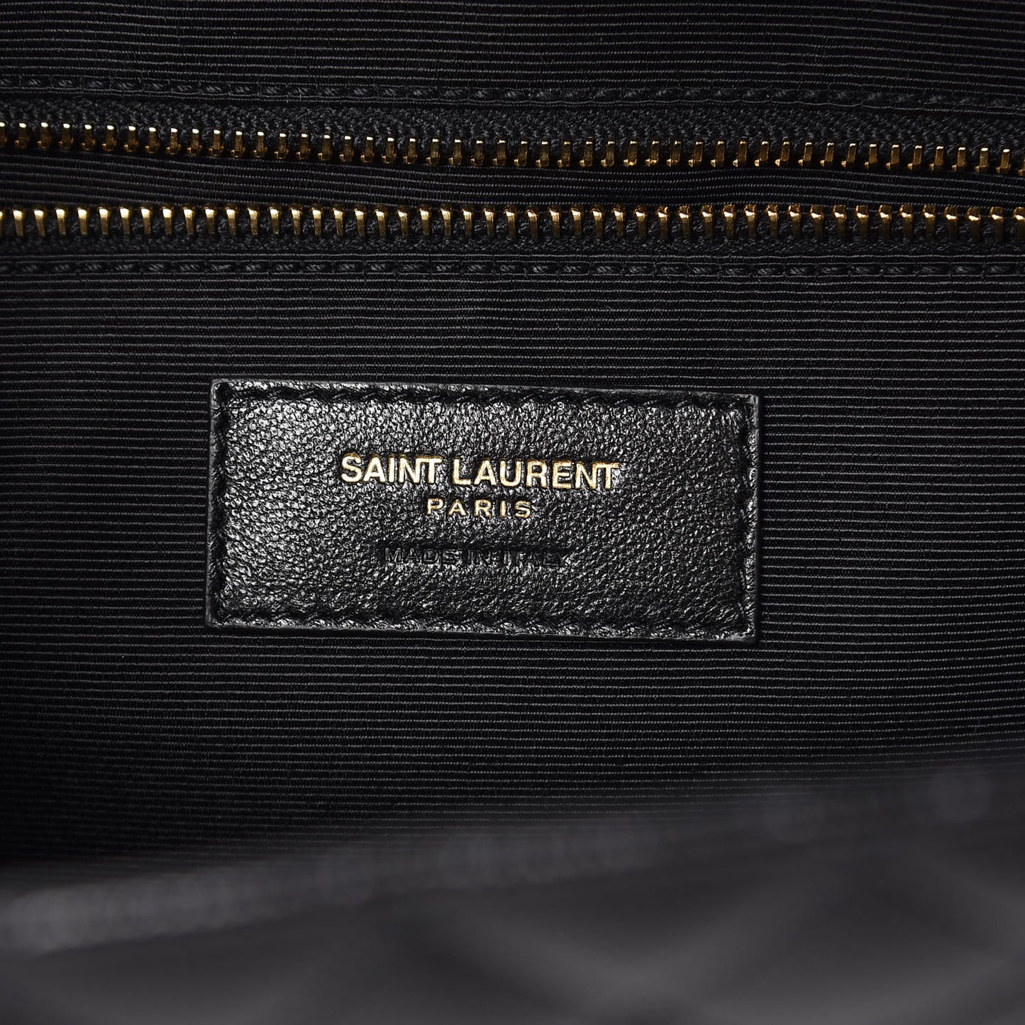 Grain De Poudre Textured Mixed Matelasse Large Triquilt Monogram Satchel Black