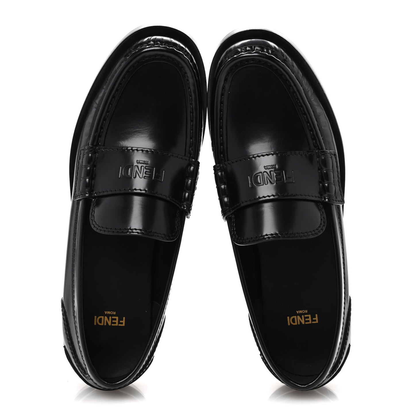 Vitello Logo Loafers 36.5 Black